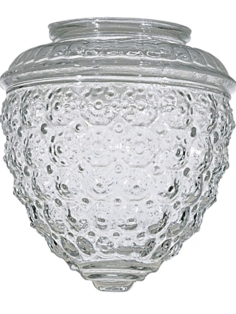 Satco Clear Pineapple Glass Light Shade 3.25” Fitter Replacement 5.5”